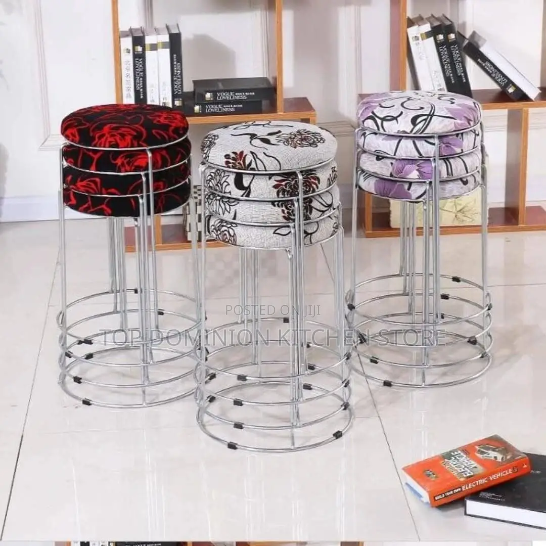 Round Metal Morden Stackable Dining Stool Chair