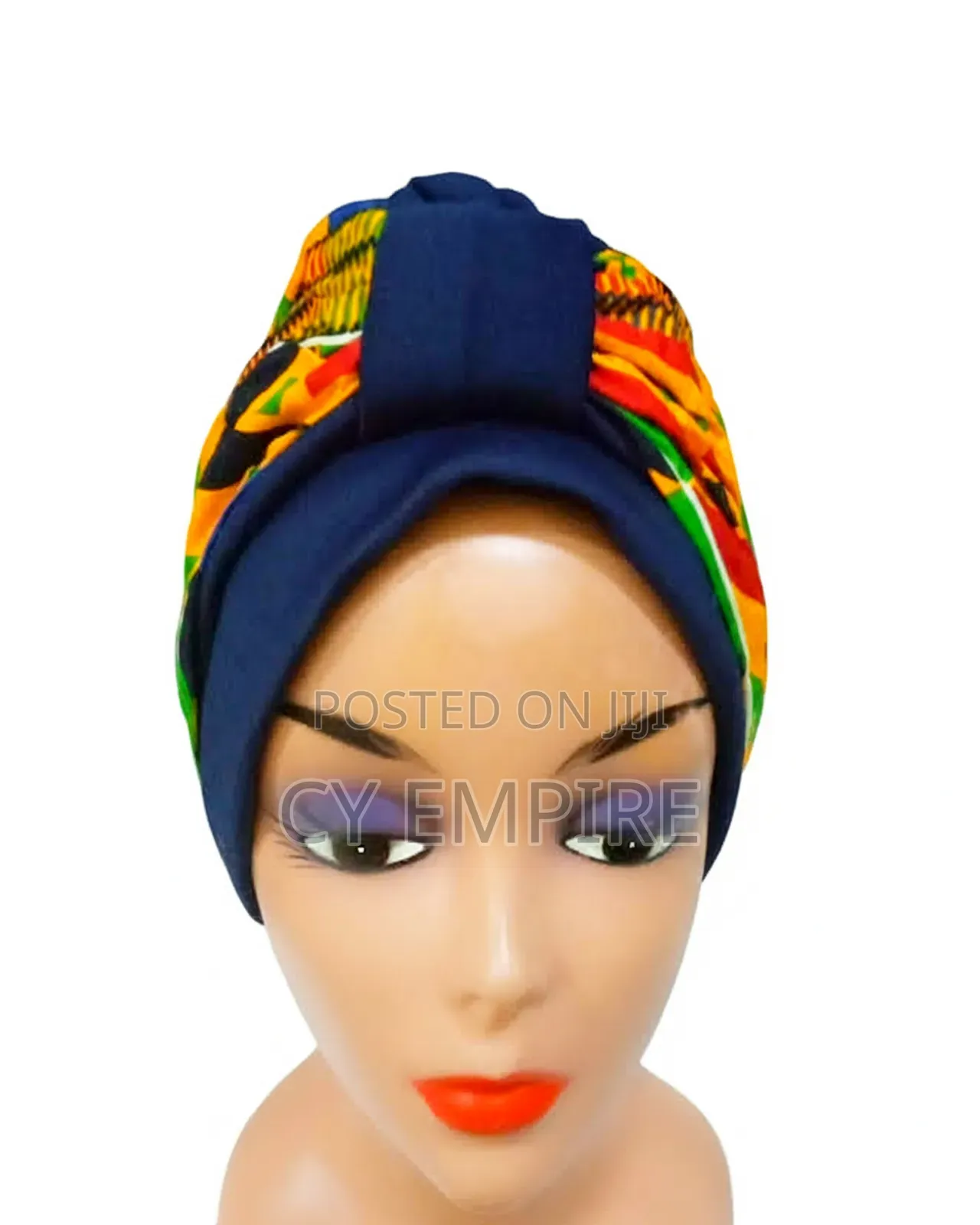 Kente Ankara Mix Turban Cap