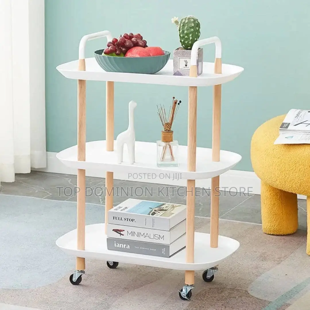 Oval Design 3tier Nordic Household Trolley