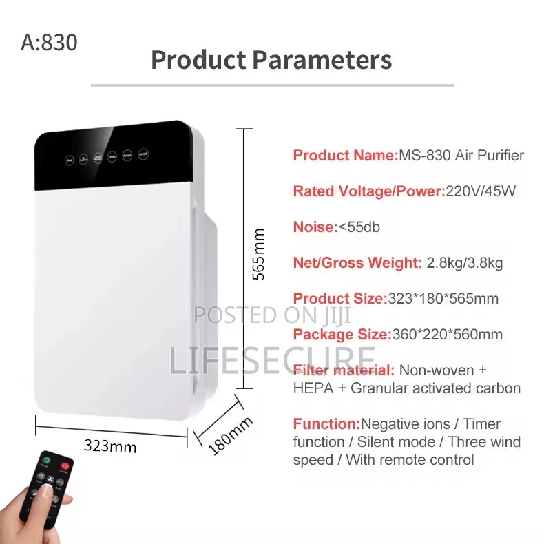 Air Purifier With Hepa Filter for Big Spaces