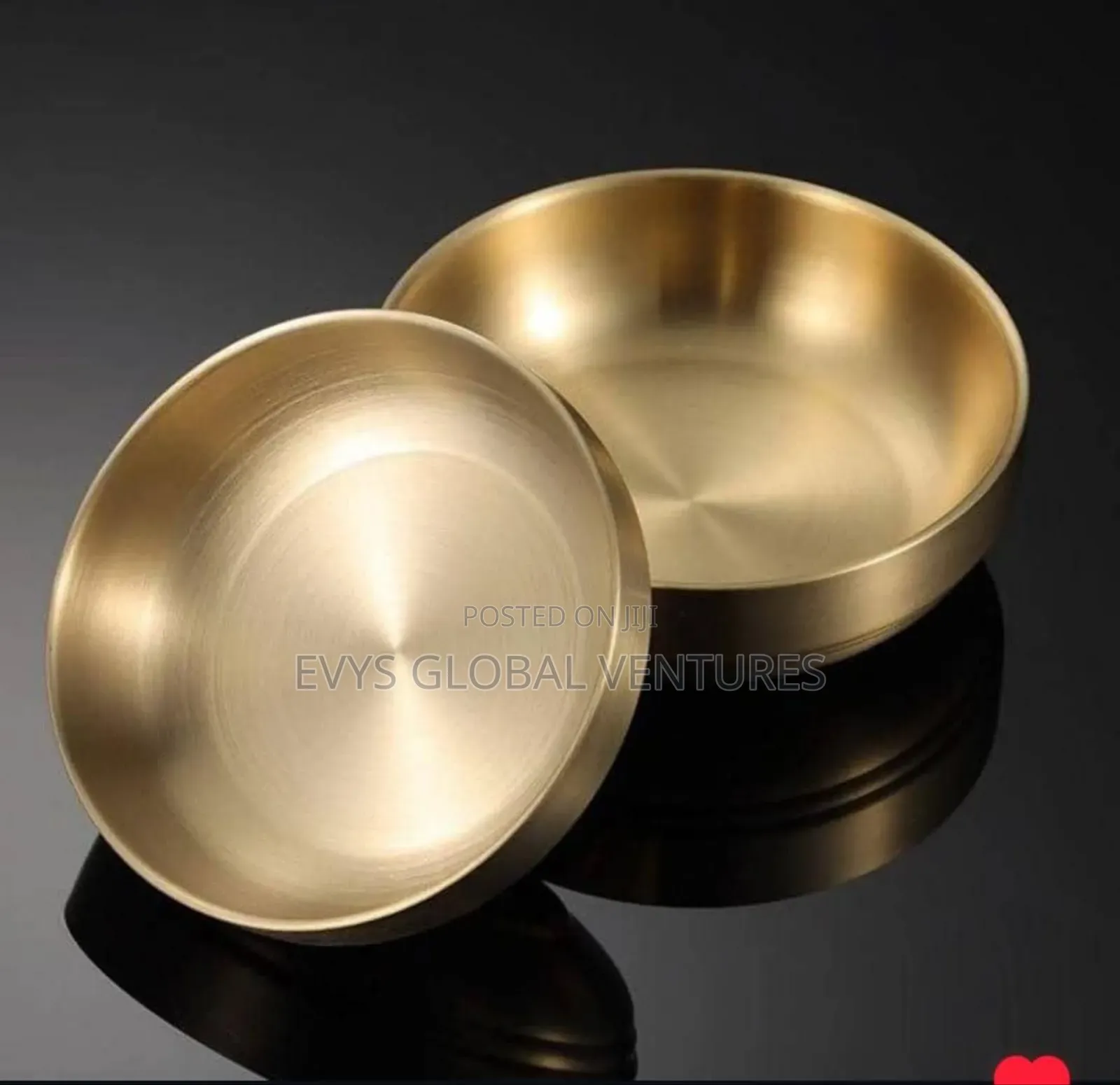 Round Stainless Steel Seafood and Multipurpose Bowl - Gold