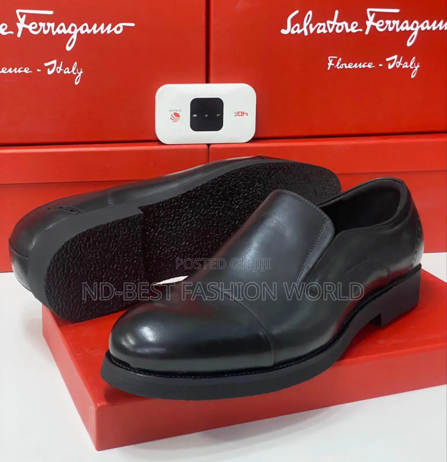 Plain Black Leather Shoe
