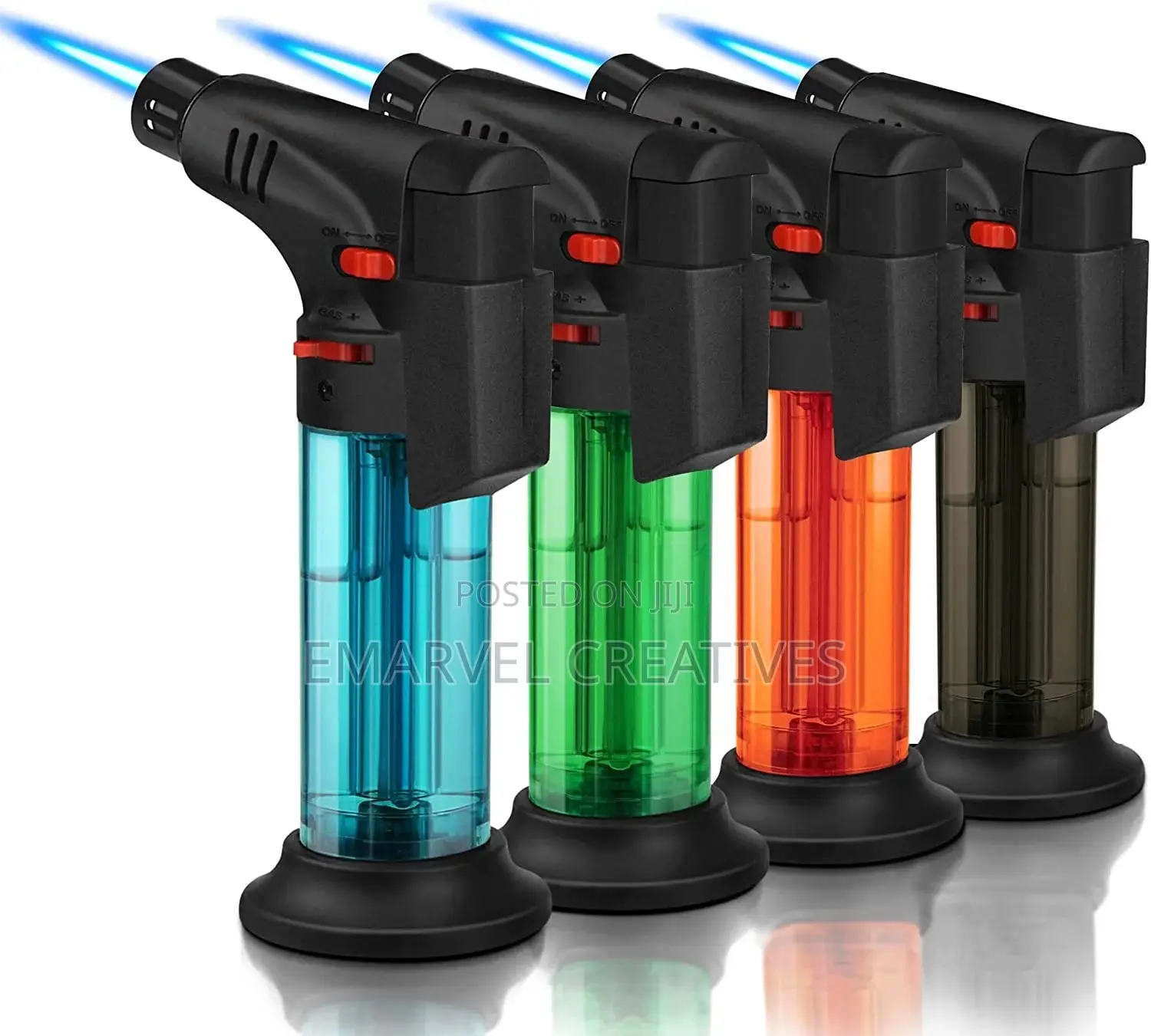 Mini Refillable Windproof Torch Lighter for Candle, Fireplace, Grill