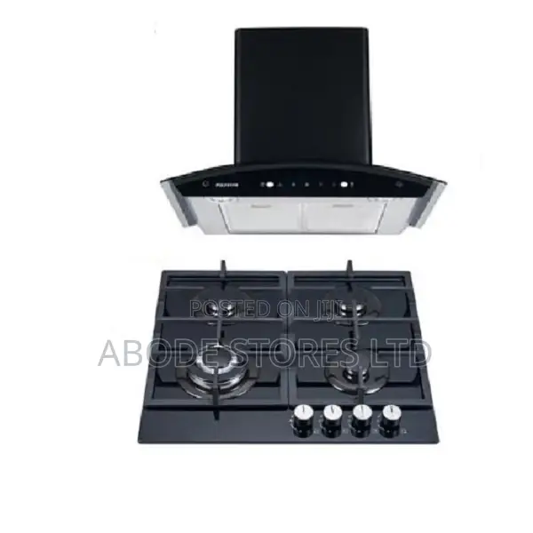 Smoke Extractor Kitchen Hood - 60cm + 4 Burner Gas Hob