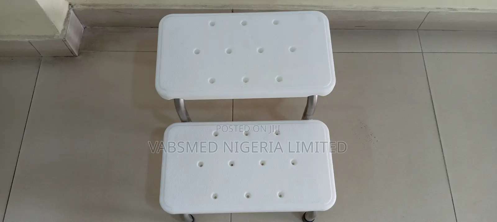 Foot Step Stool With Chrome Legs