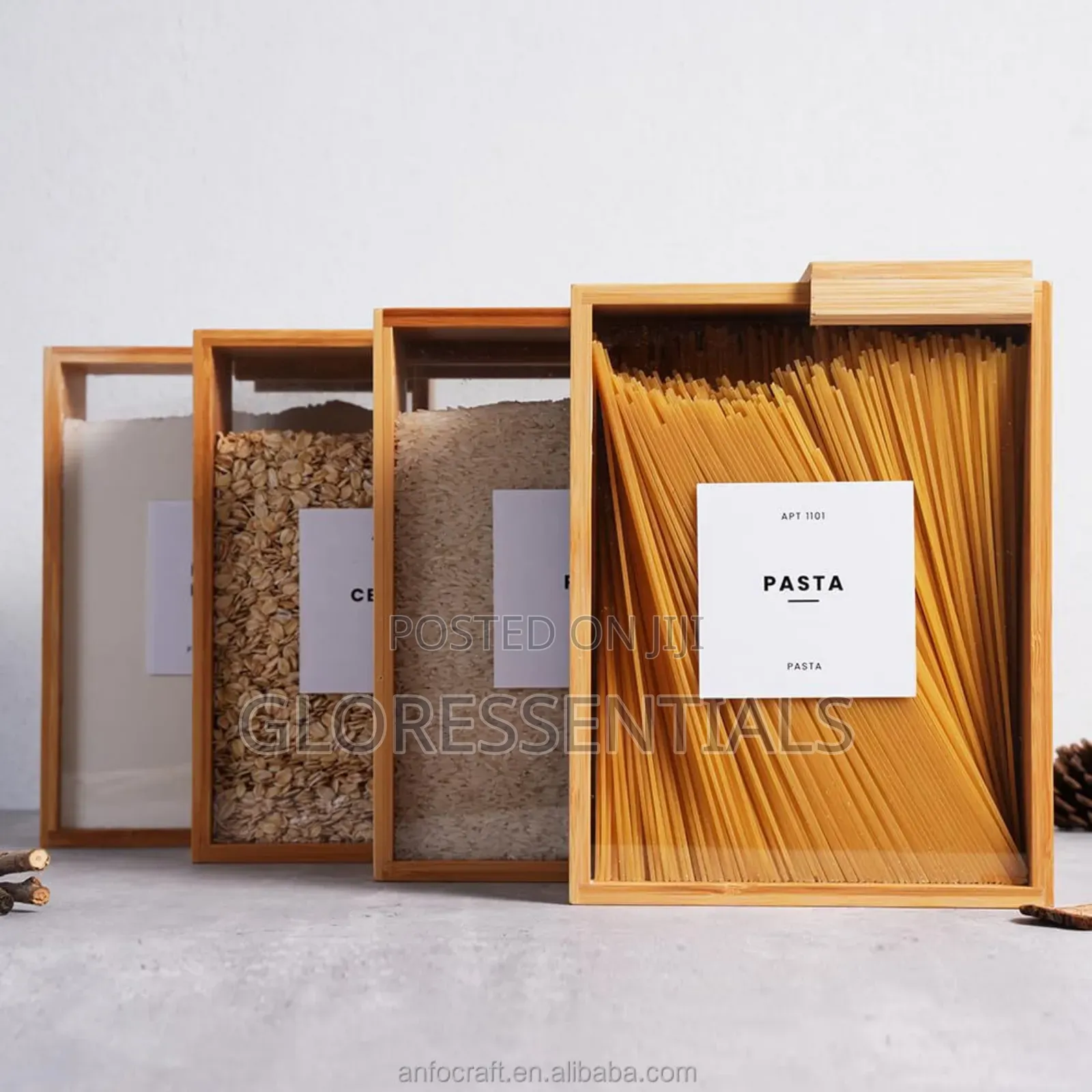 Durable and Eco-Friendly Bamboo Food Dispenser and Cereal Dispenser