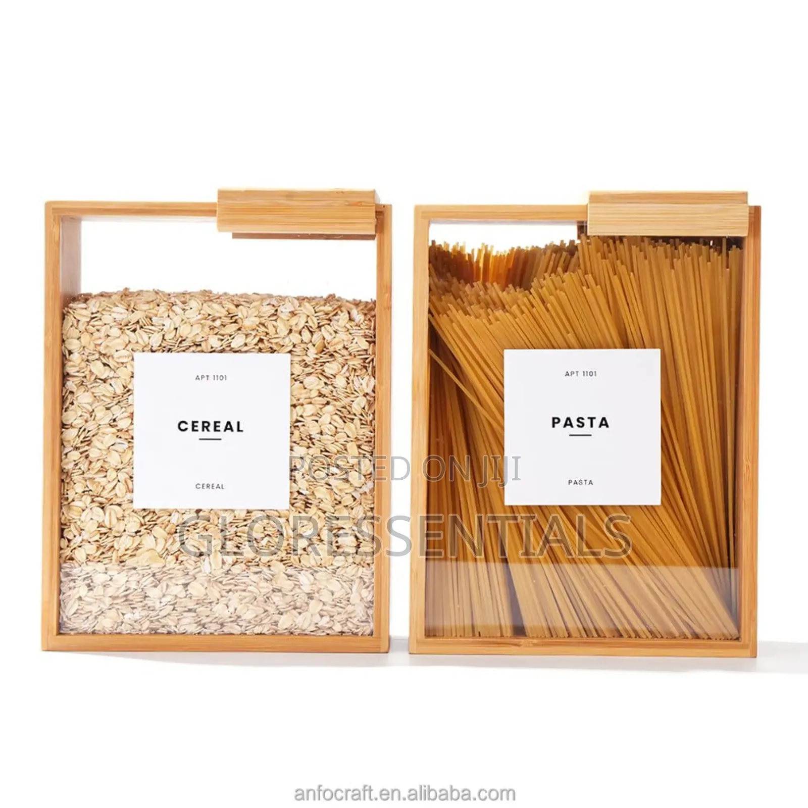 Durable and Eco-Friendly Bamboo Food Dispenser and Cereal Dispenser