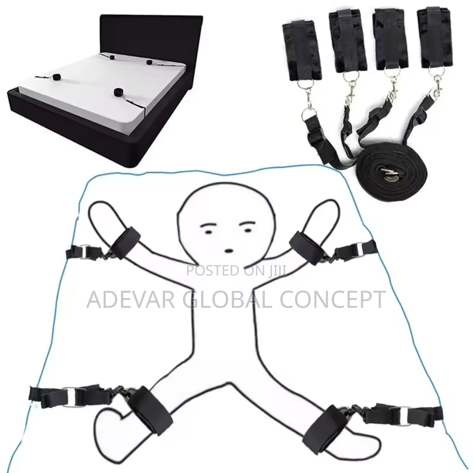 BDSM Couple Sex Bondage Bed With Restraint Set Sex Toy
