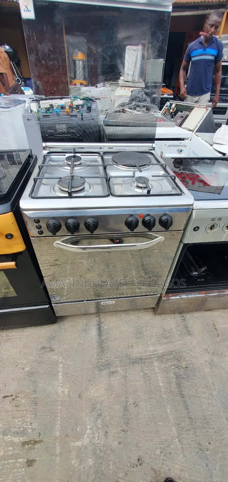 60by60 Cm 3 Burners Gas 1 Electric Burner Direct Belgium Uk Used