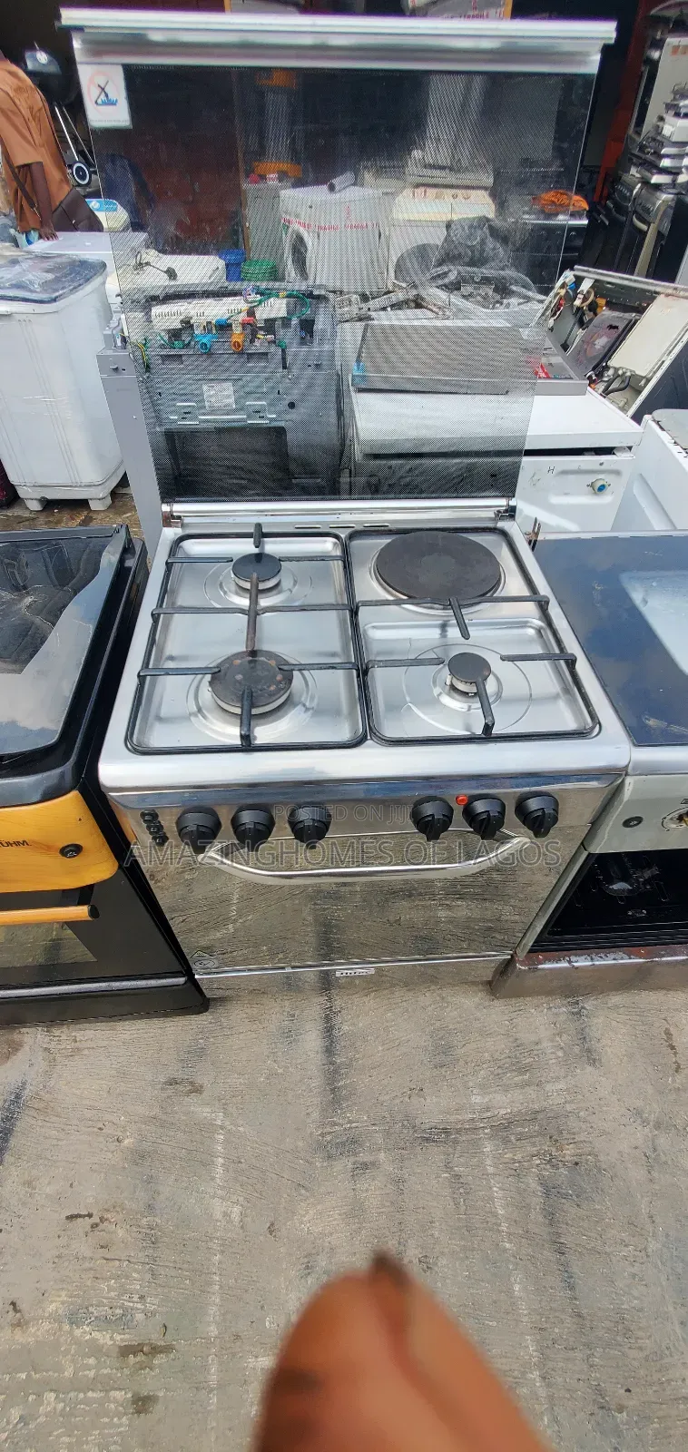 60by60 Cm 3 Burners Gas 1 Electric Burner Direct Belgium Uk Used