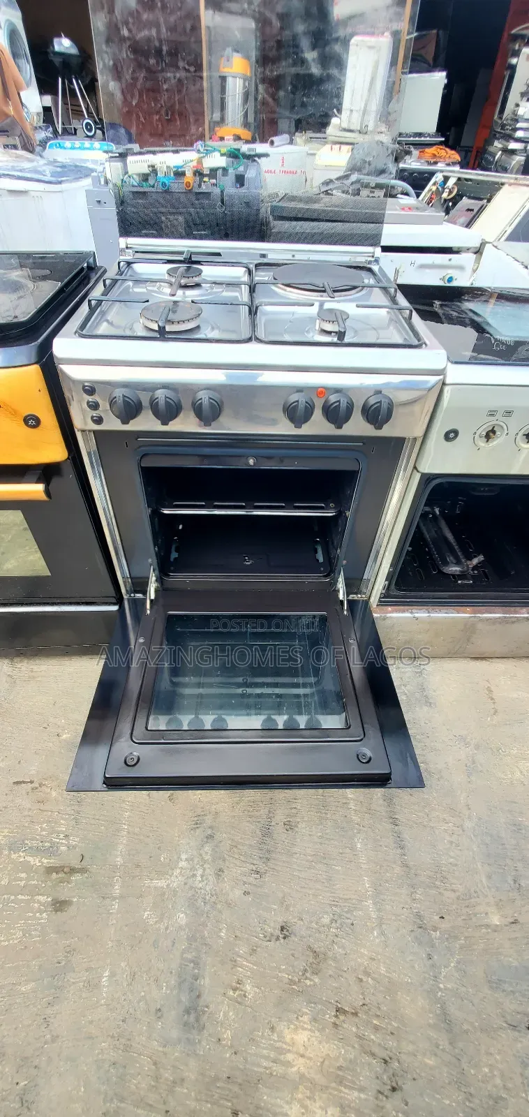 60by60 Cm 3 Burners Gas 1 Electric Burner Direct Belgium Uk Used