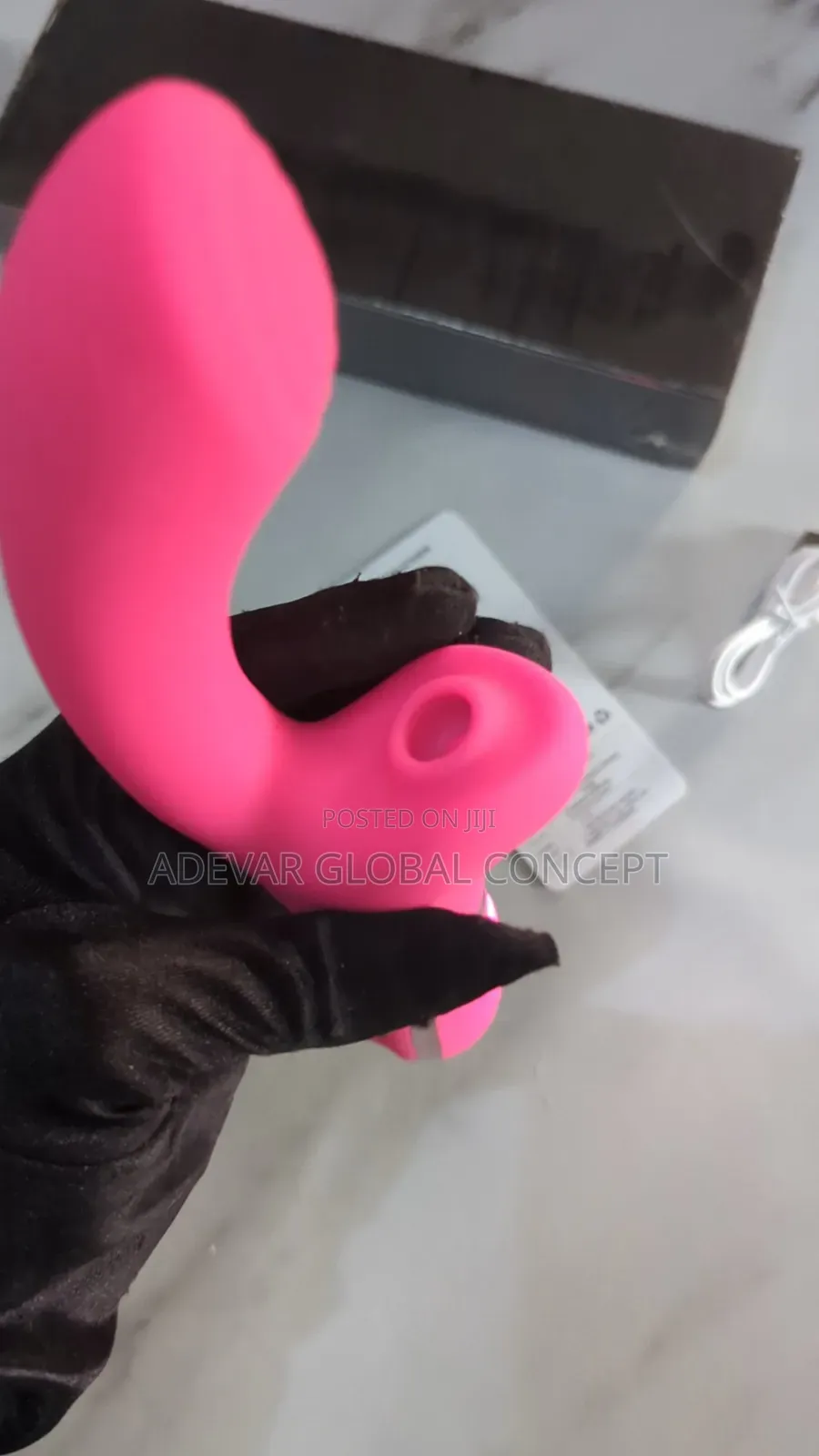 C Curved Dual Sucking/Knocking Stimulator Vibrator for Women