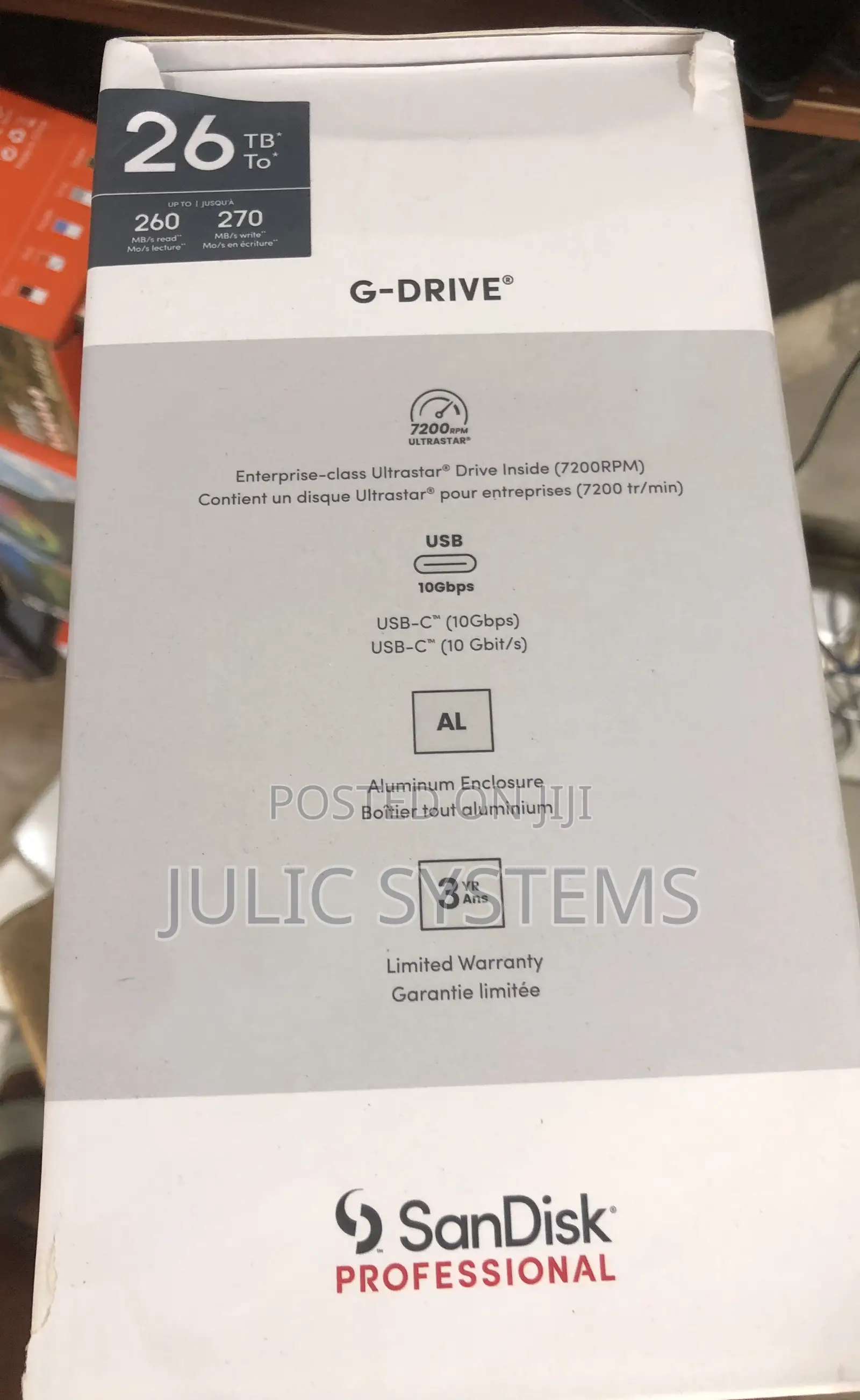 26tb Sandisk Professional G-Drive