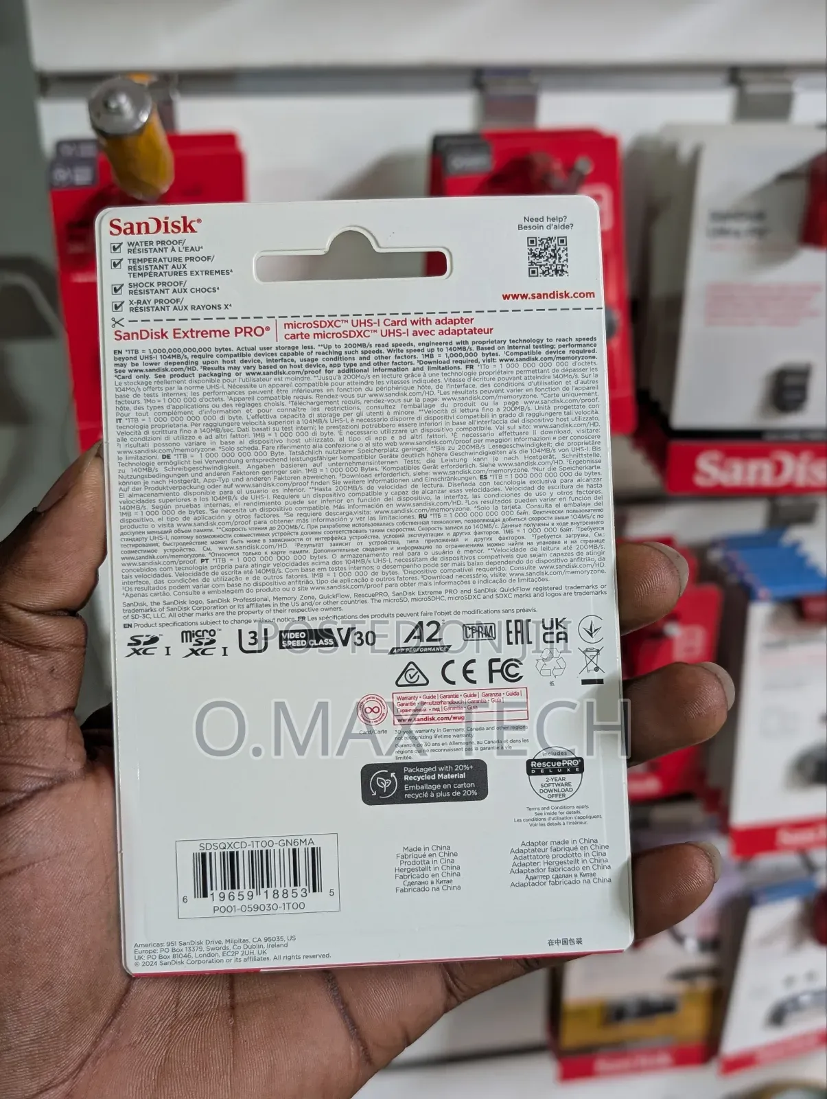 Sandisk Extreme Pro 1tb 200mb/S Microsdxc Uhs