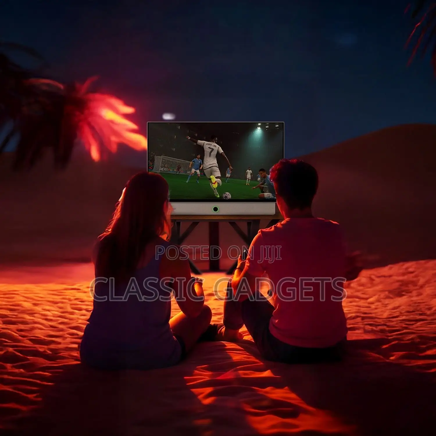 Powerology Portable FHD Smart Tv With Active-Matrix LCD Display