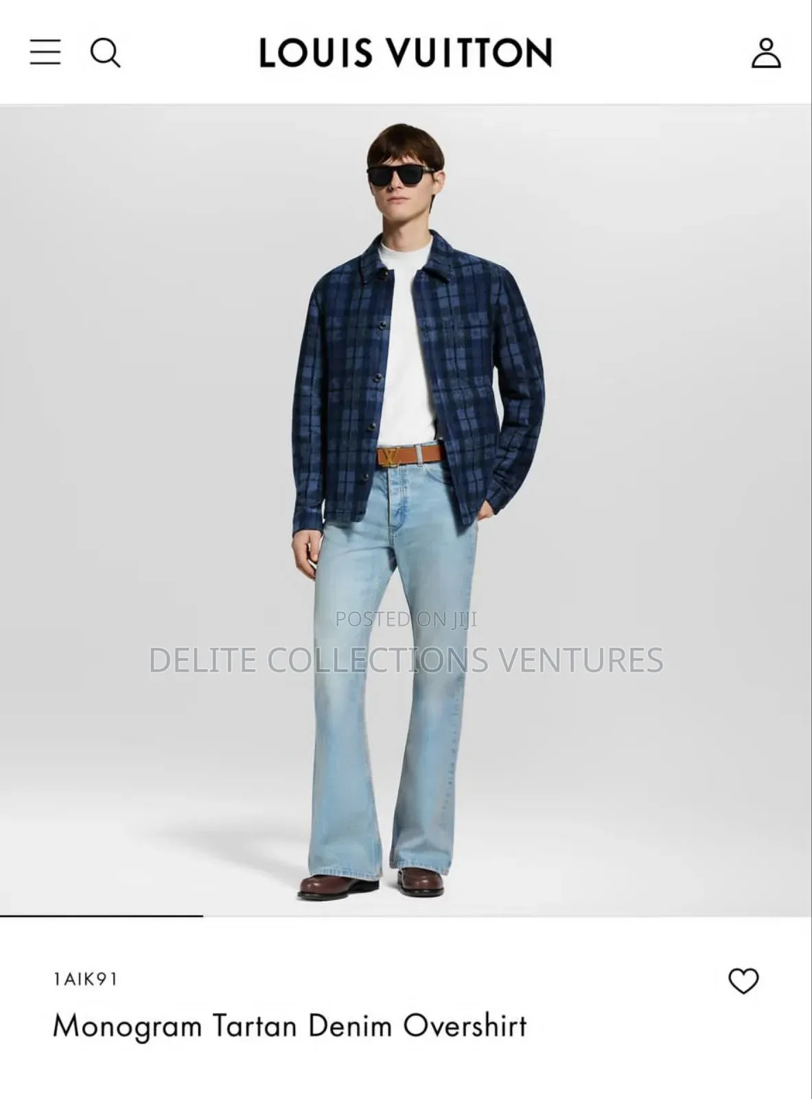 *Louis Vuitton Monogram Tartan Denim Overshirt*