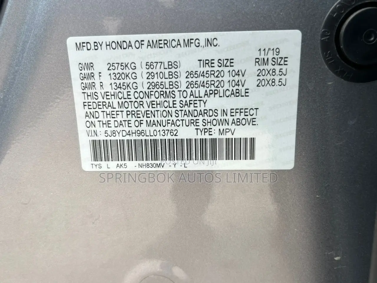 Acura MDX Advance Pkg SH-AWD 2020 Silver