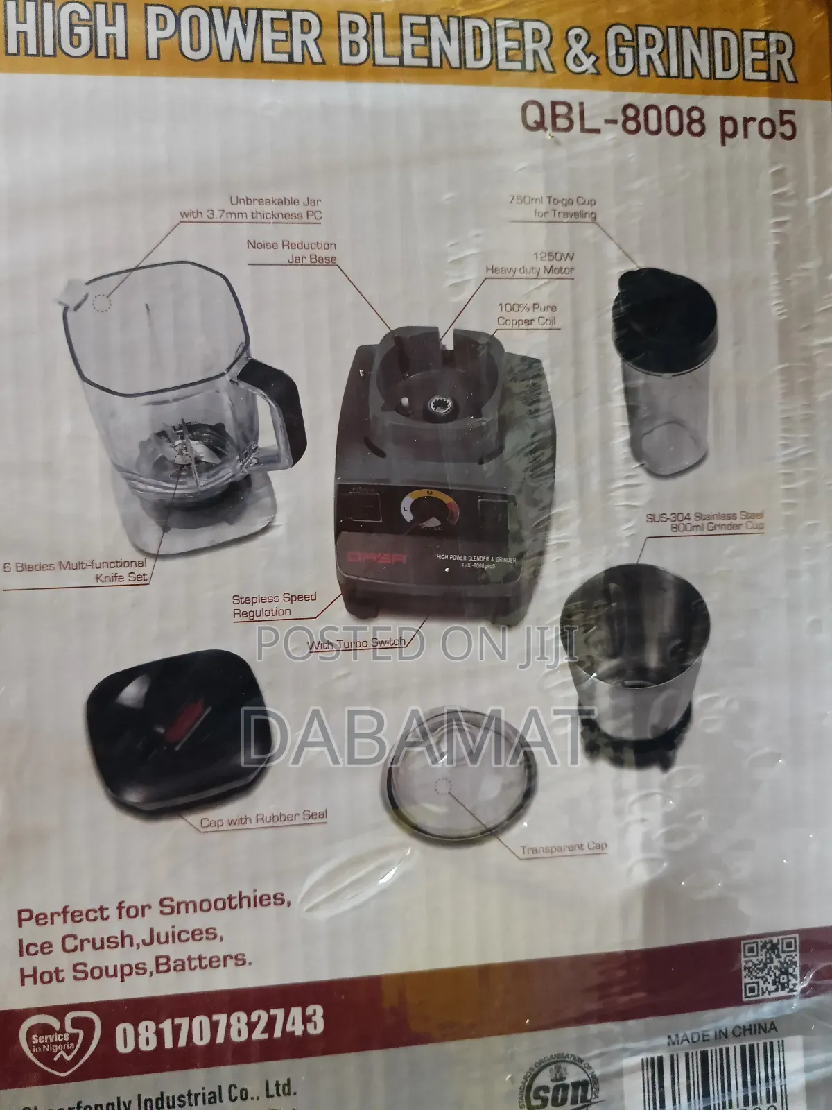Qasa 1500watts High Power Blender Pro5