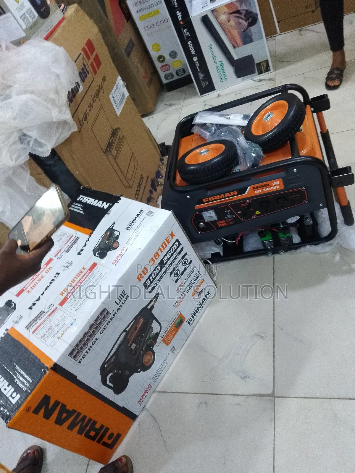 Firman Rd3910ex 3.1kva 100% Copper Generator With Remote Wheels