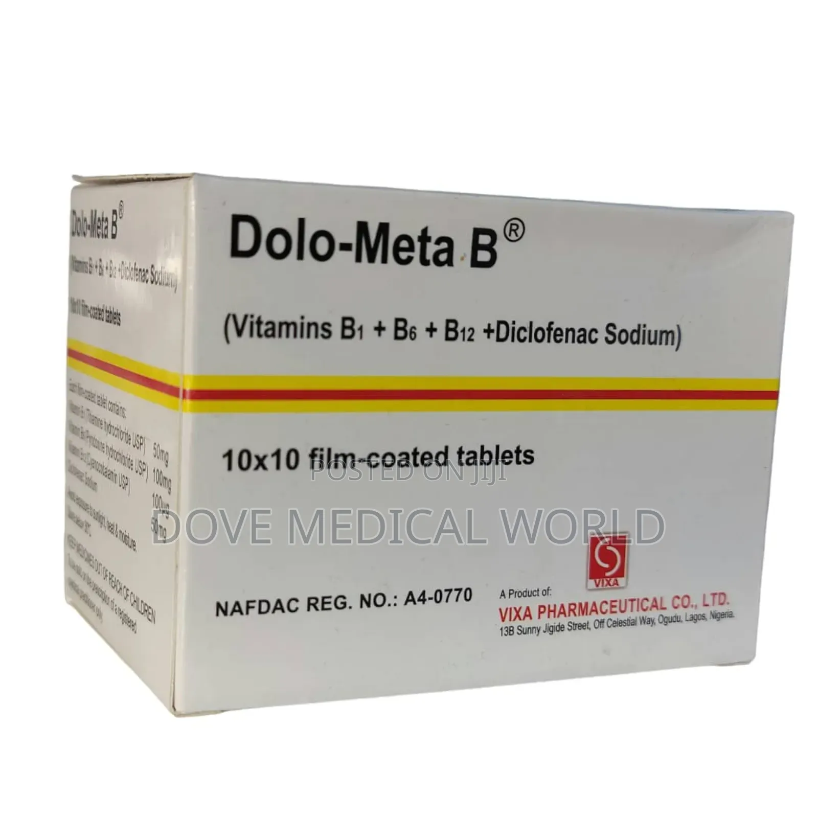 Dolo-Meta B 10 × 10 Film Coated Tablets