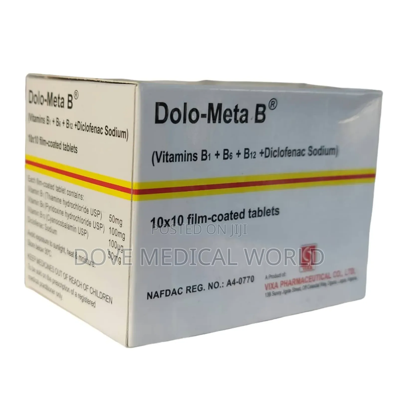 Dolo-Meta B 10 × 10 Film Coated Tablets