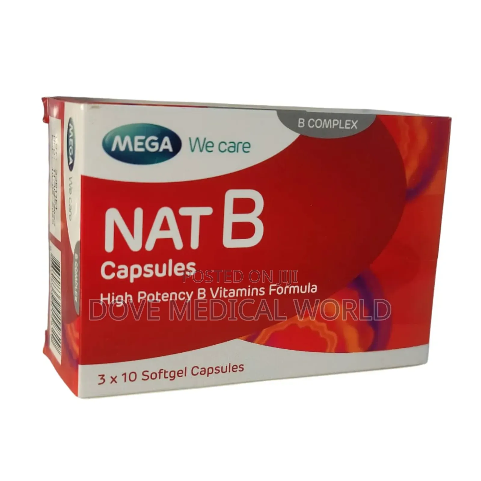 Nat B (High Potency B Vitamins Formula) X 30 Softgel Capsules