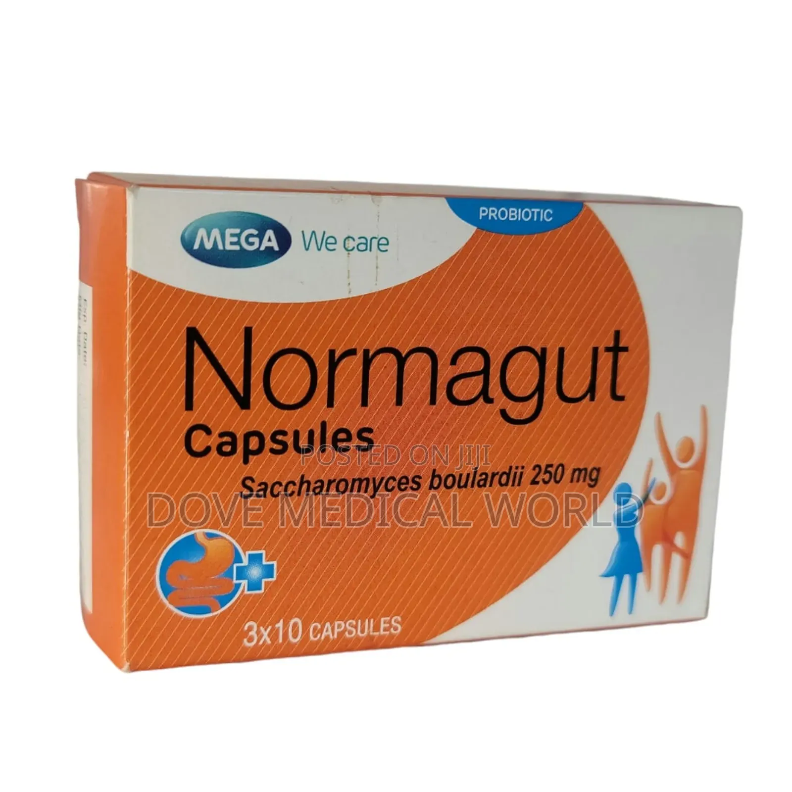 Normagut (Saccharomyces Boulardii 250mg) 3 × 10 Tablets.
