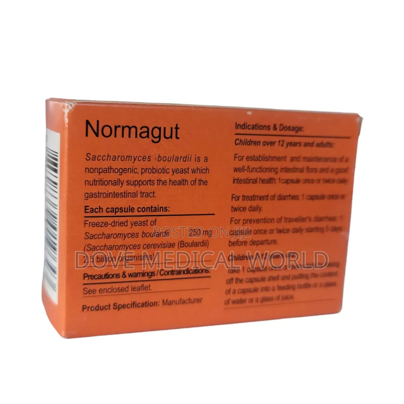 Normagut (Saccharomyces Boulardii 250mg) 3 × 10 Tablets.