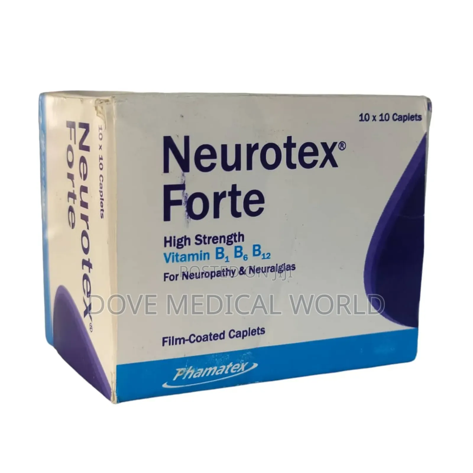 Neurotex Forte 10 × 10 Film-Coated Caplets.