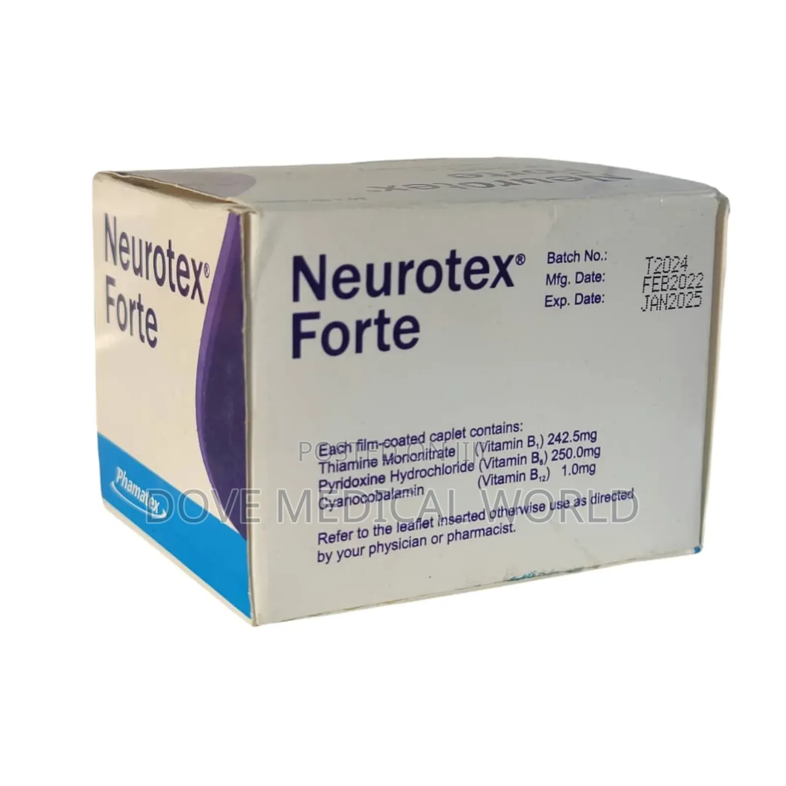 Neurotex Forte 10 × 10 Film-Coated Caplets.