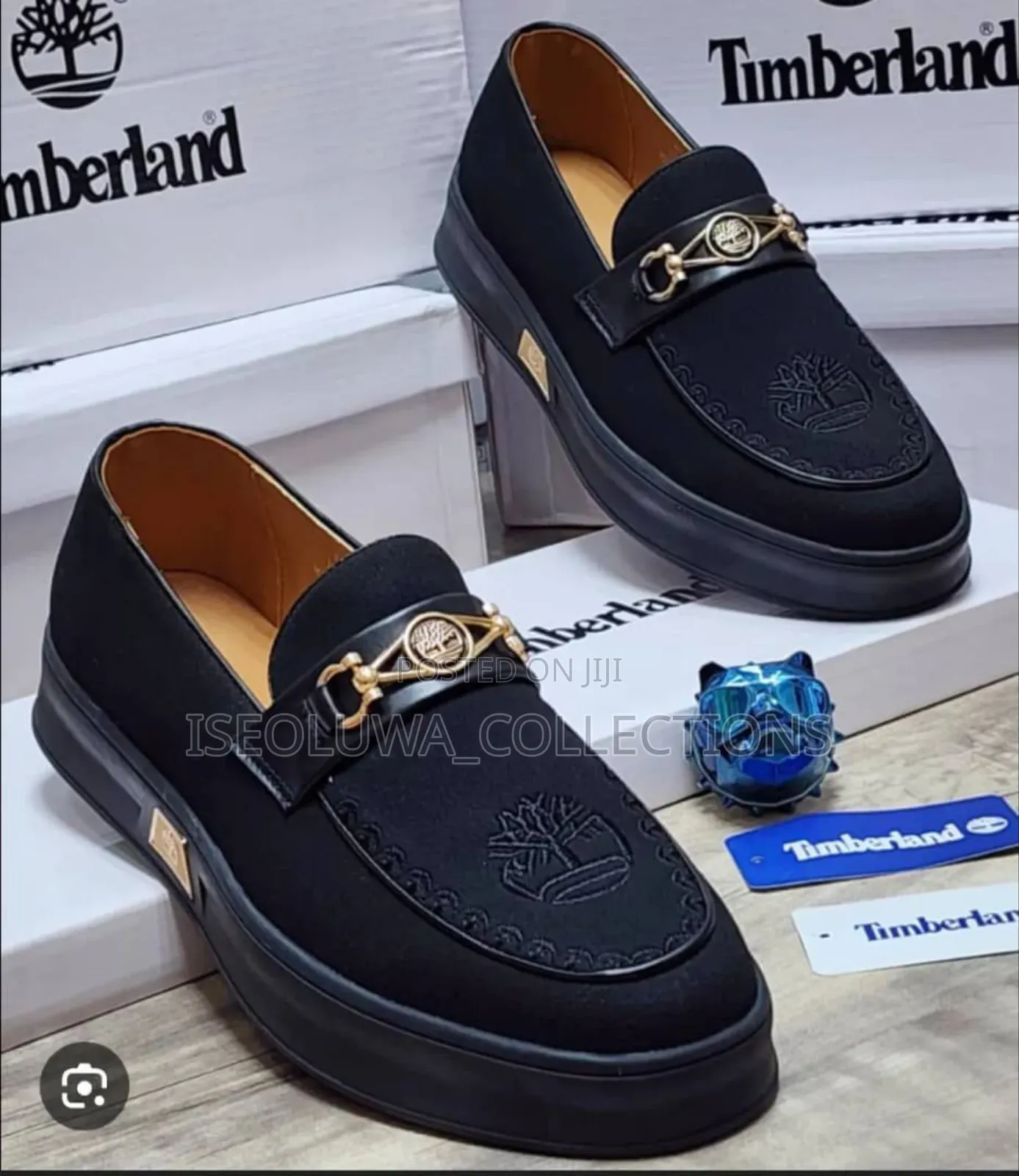 Luxury Black Loafers With Signature Timberland