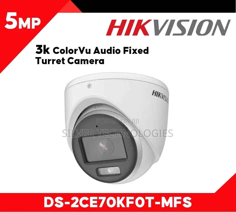 Hikvision 5mp Audio Dome Camera – Ds-2ce70kf0t-PFS (2.8mm)