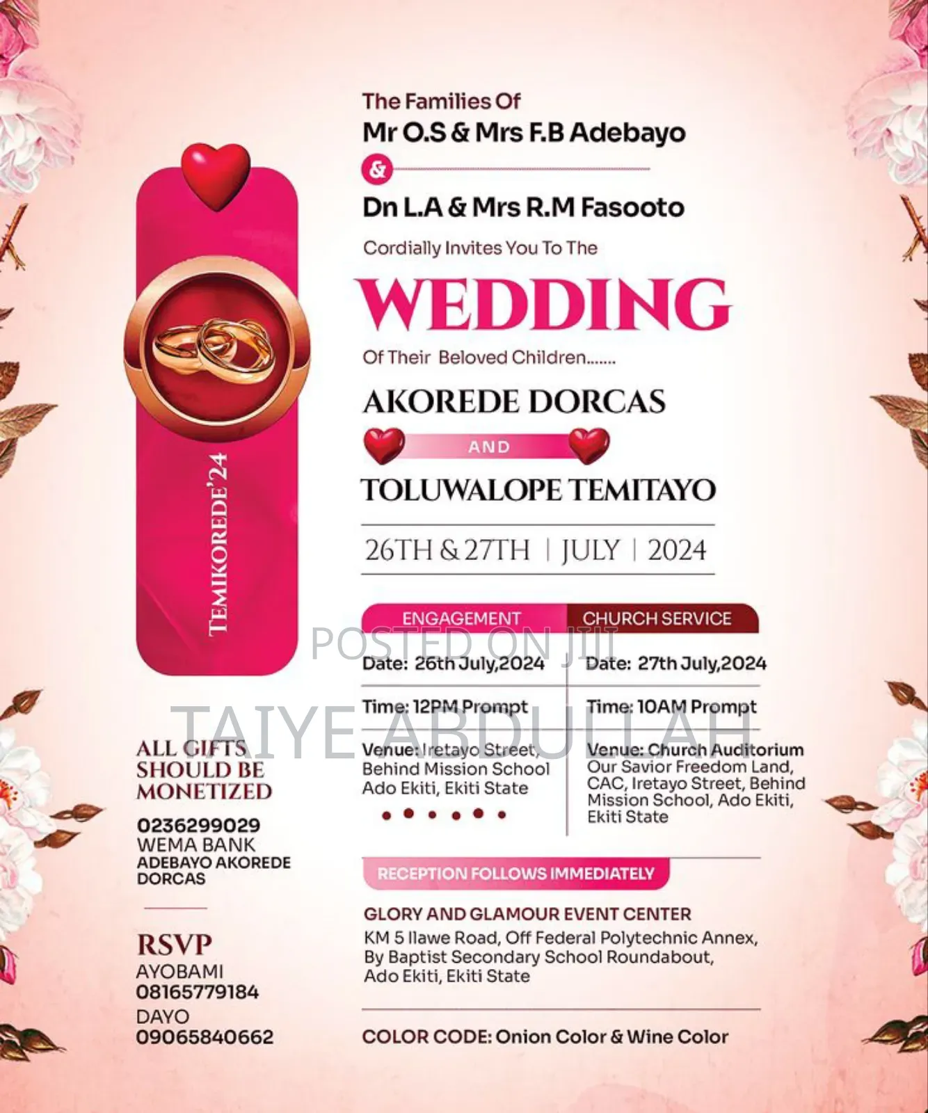 Wedding Invitation Card Design and Print