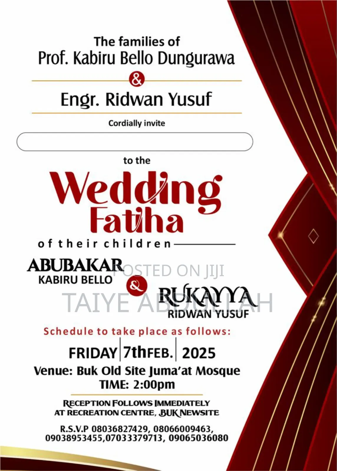 Wedding Invitation Card Design and Print