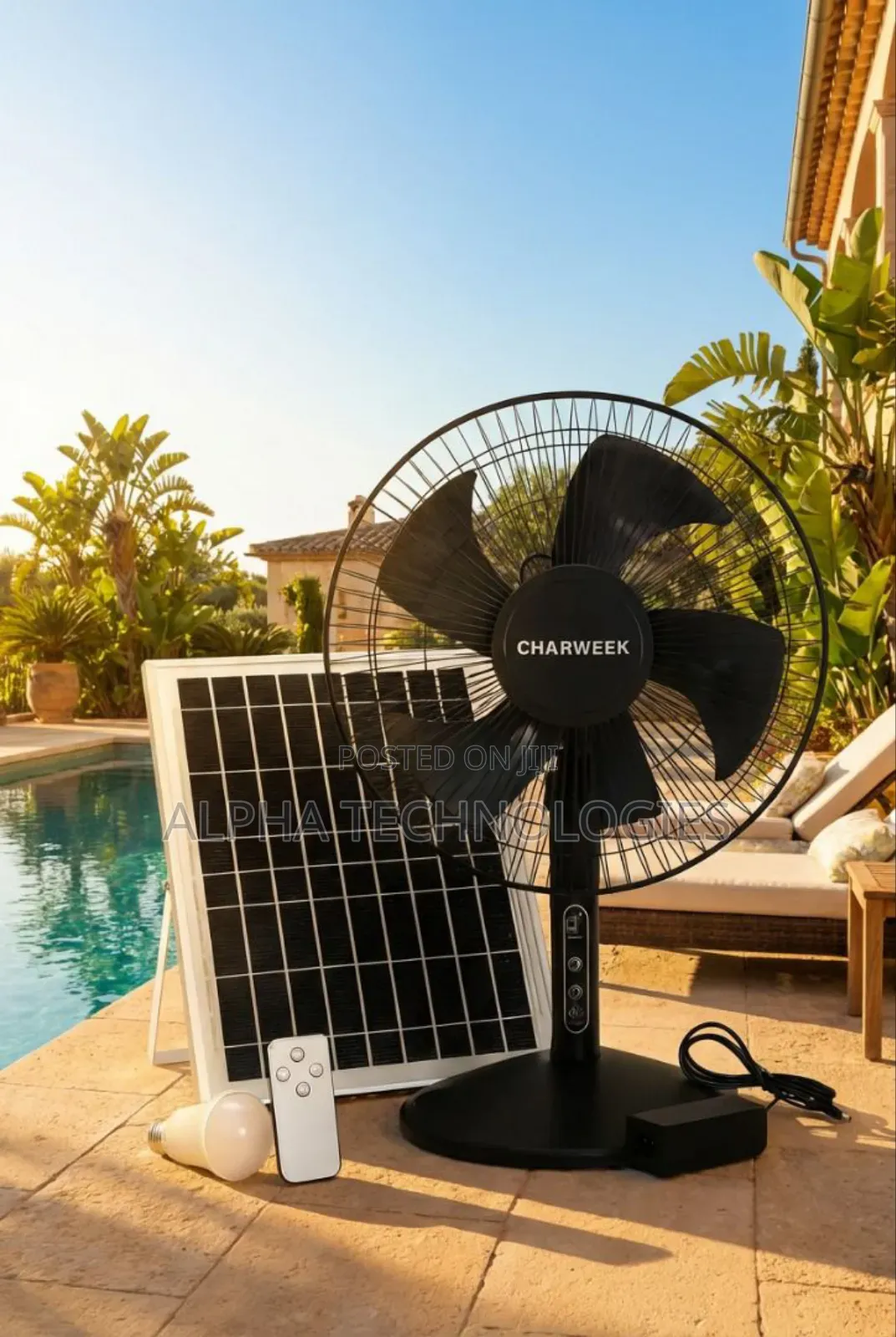 Table Fan (Solar Rechargeable)