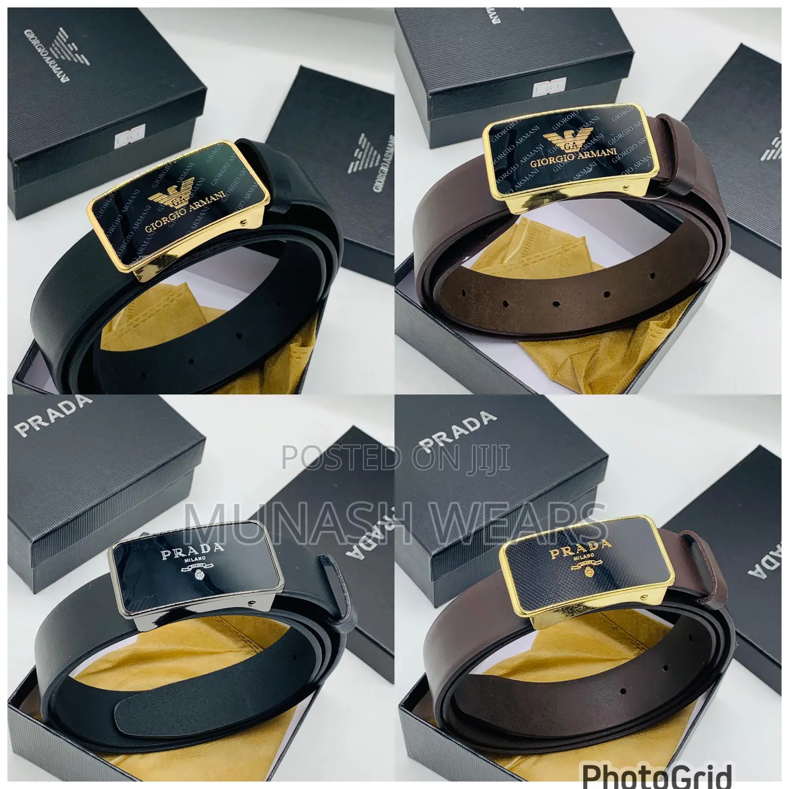 Armani X Prada Leather Belt