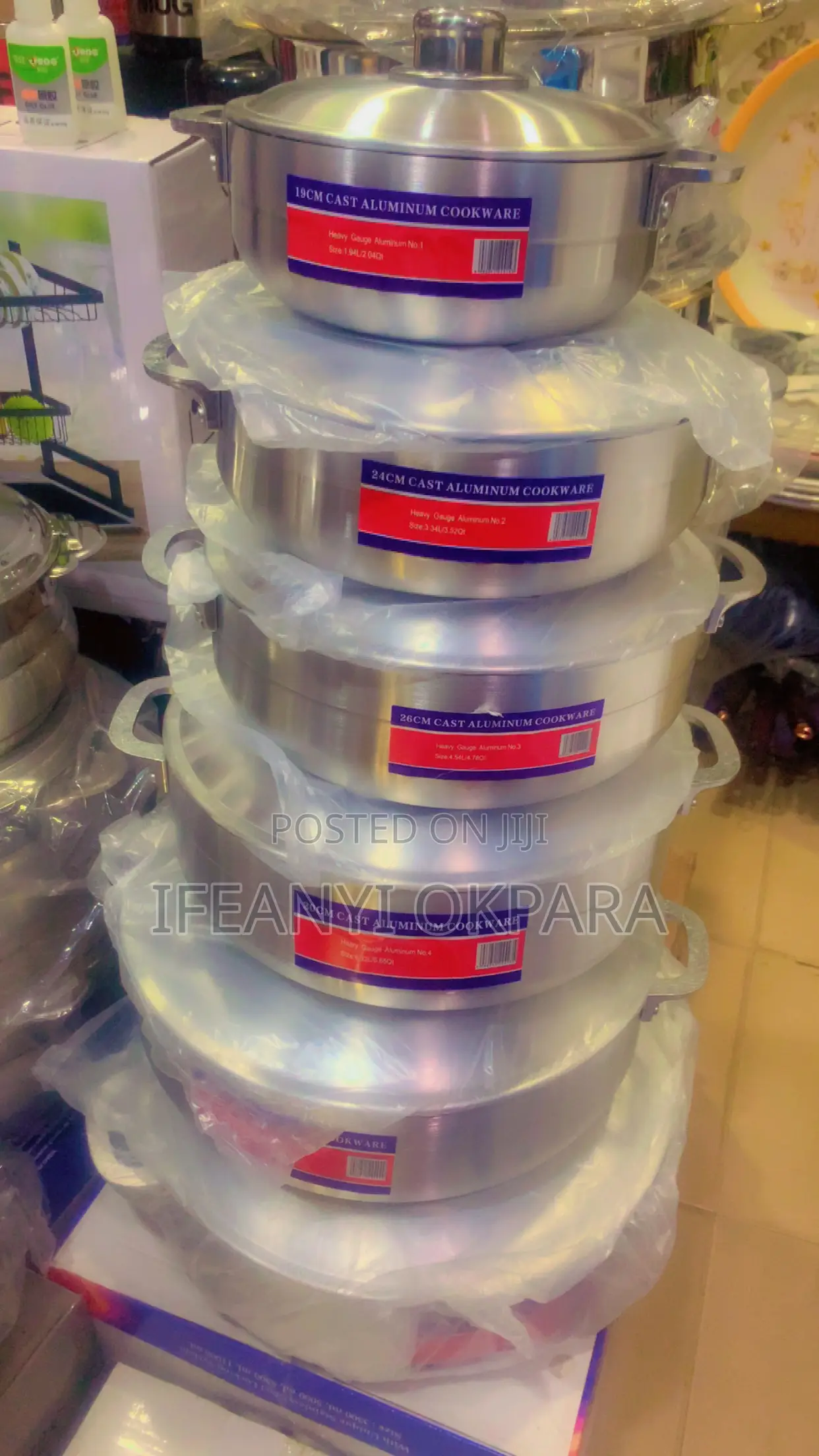 6pic Aluminum Cooking Pot With Spoon