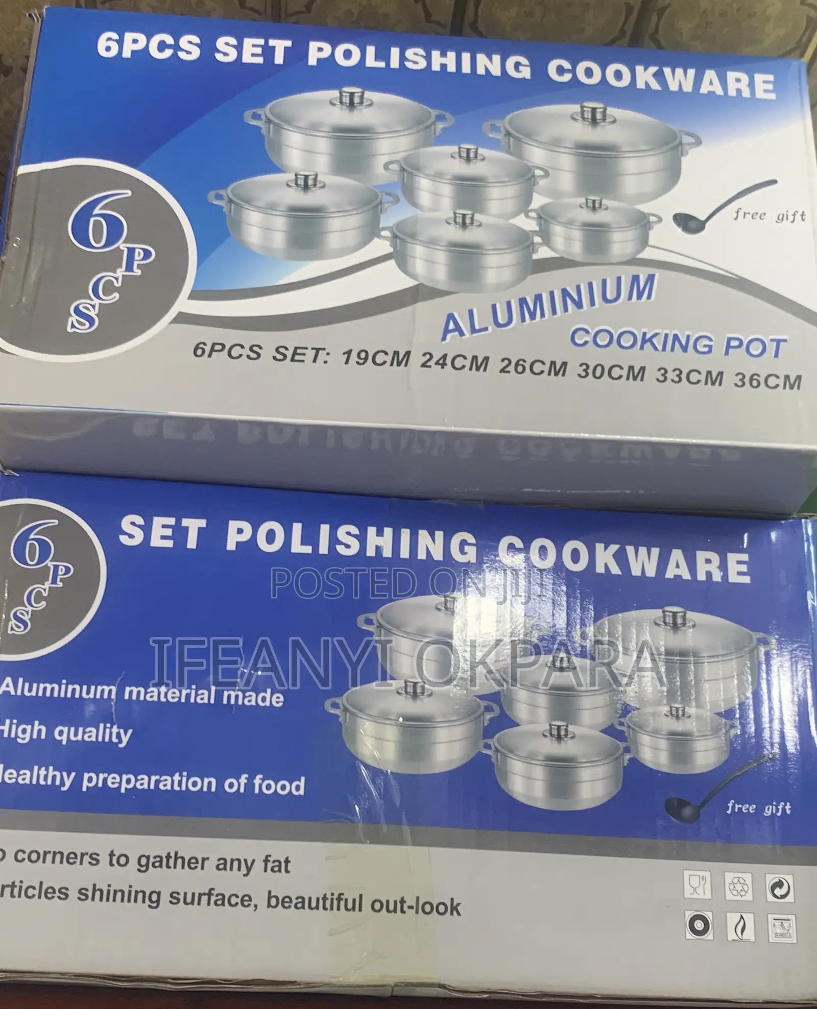 6pic Aluminum Cooking Pot With Spoon