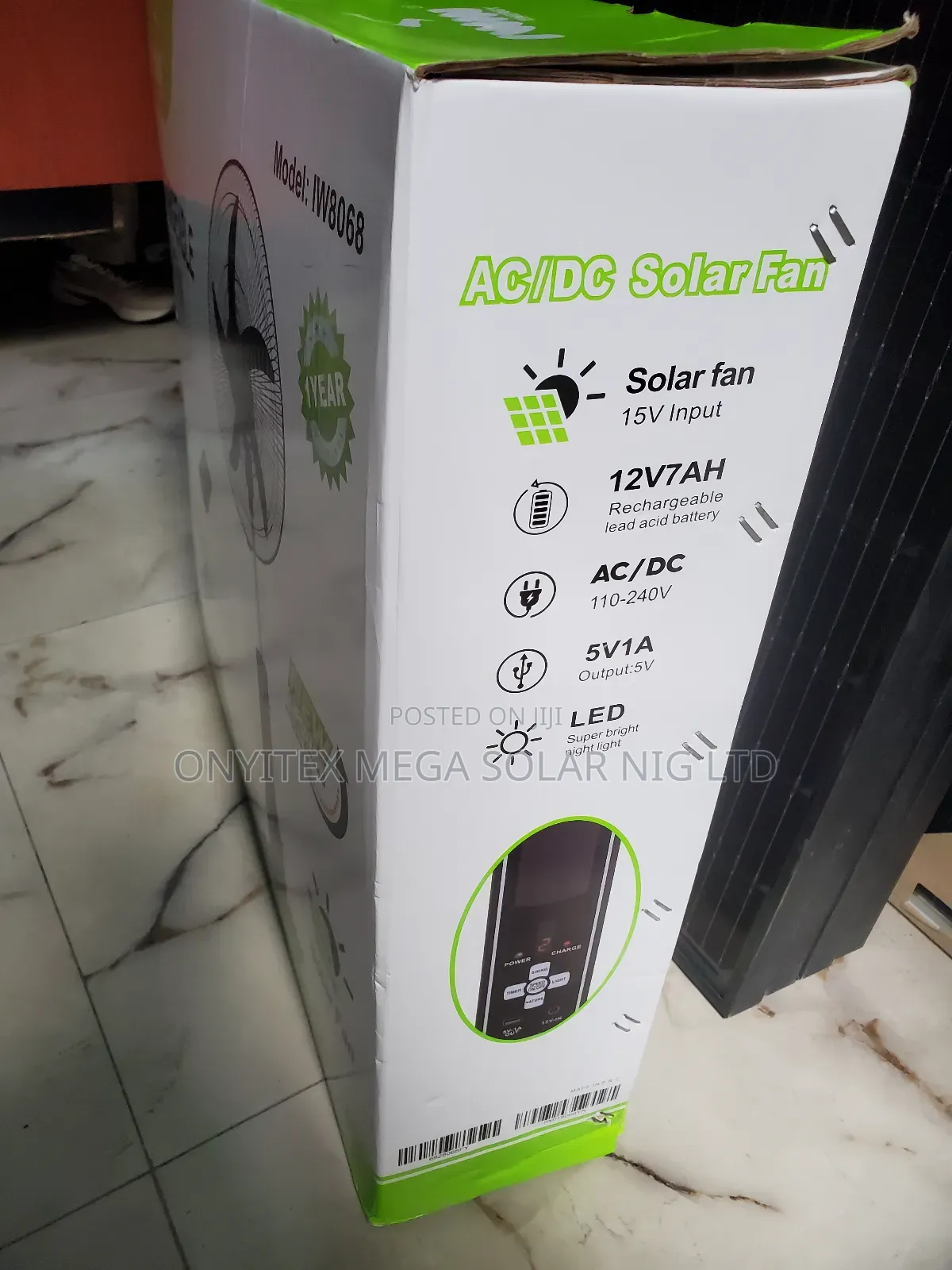 Rechargeable Solar Fan Ac Dc