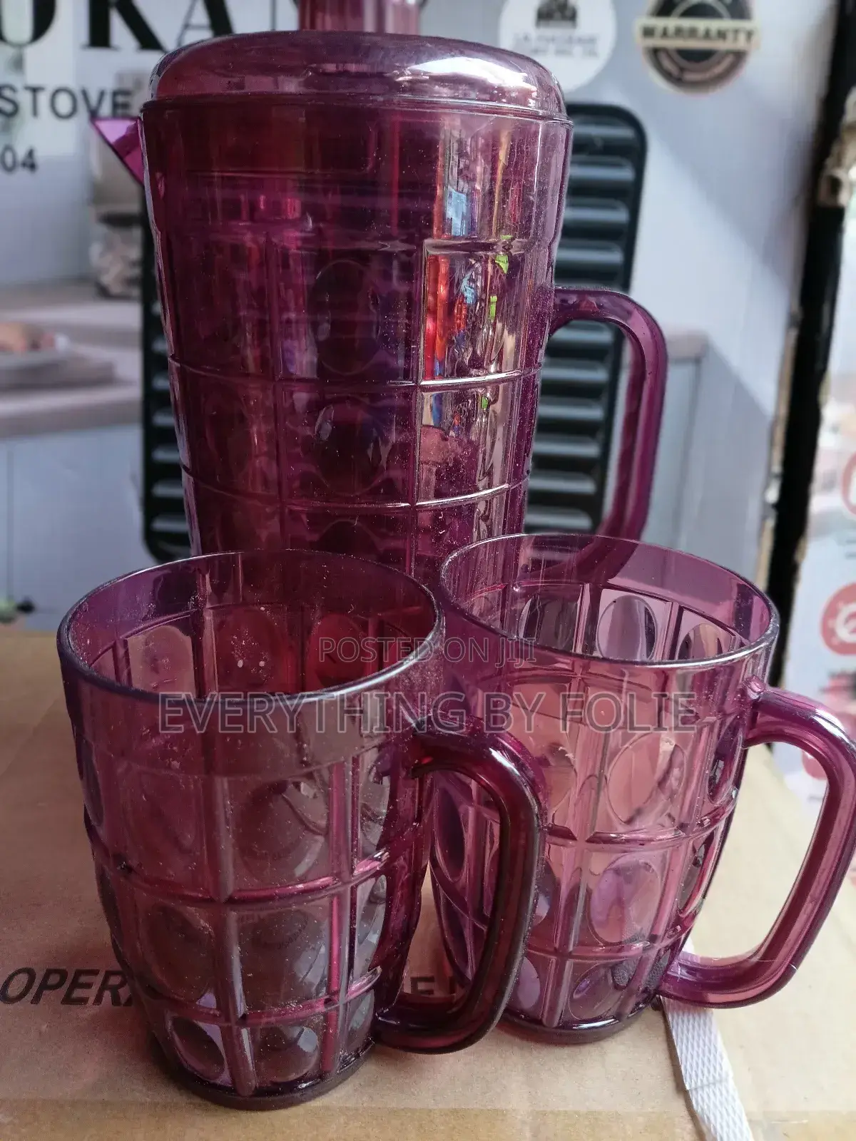 Acrylic Jug and Set of Cups