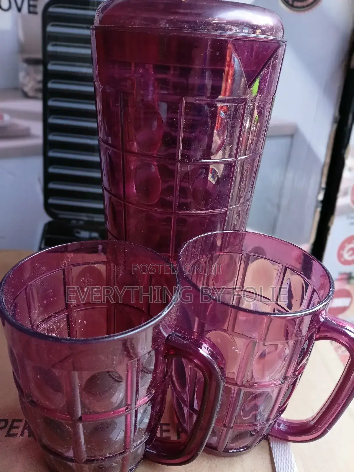 Acrylic Jug and Set of Cups