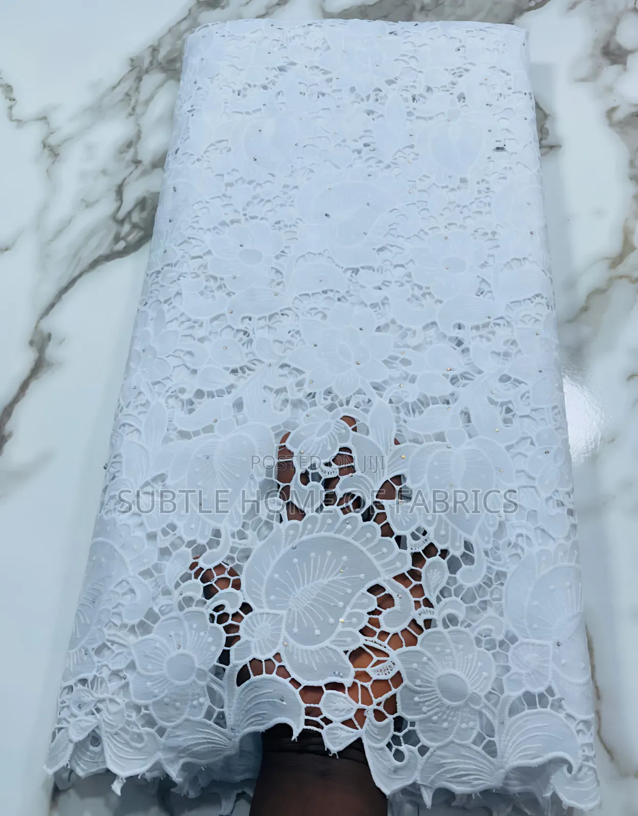 **Premium White Chiffon Chord Lace – New Arrival Perfect for Owambe
