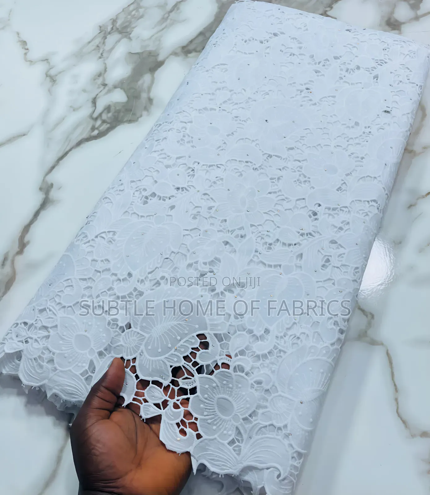 **Premium White Chiffon Chord Lace – New Arrival Perfect for Owambe