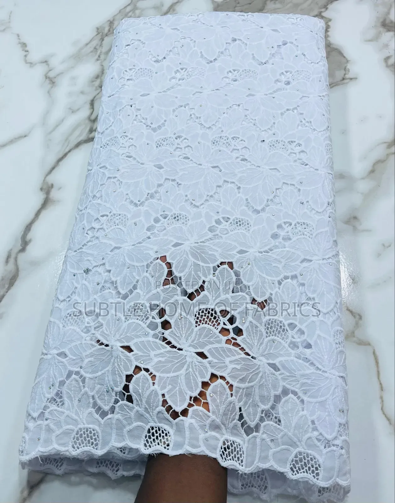 **Premium White Chiffon Chord Lace – New Arrival Perfect for Owambe
