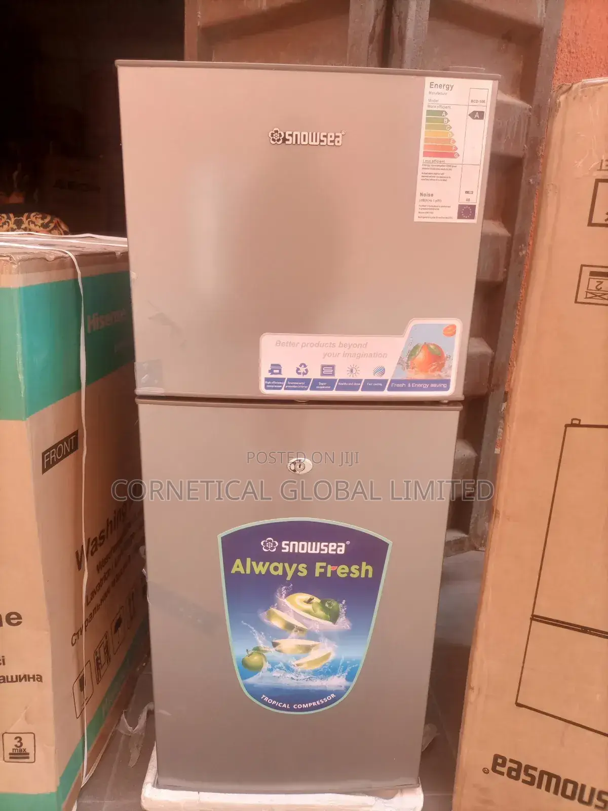Snowsea 166 Litres Refrigerator-Freezer Two Doors Bc-166g