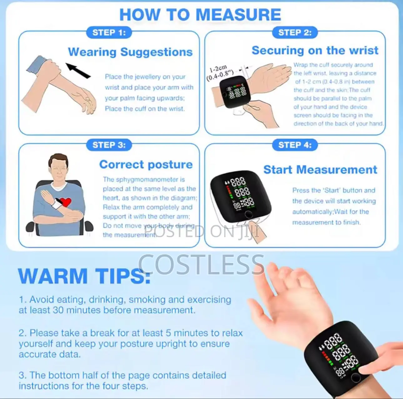 Rechargeable Wrist Blood Pressure Monitor