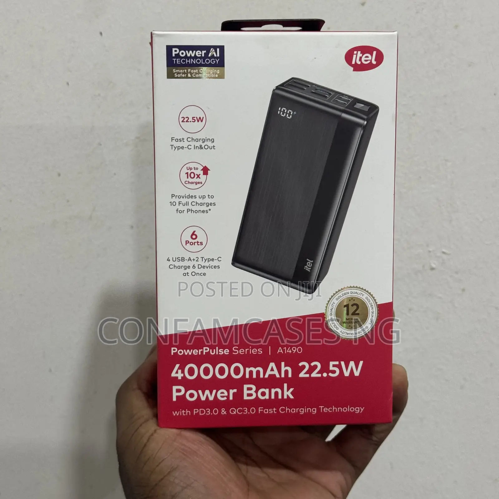 Itel 40000mah 22.5w Fast Charging Power Bank
