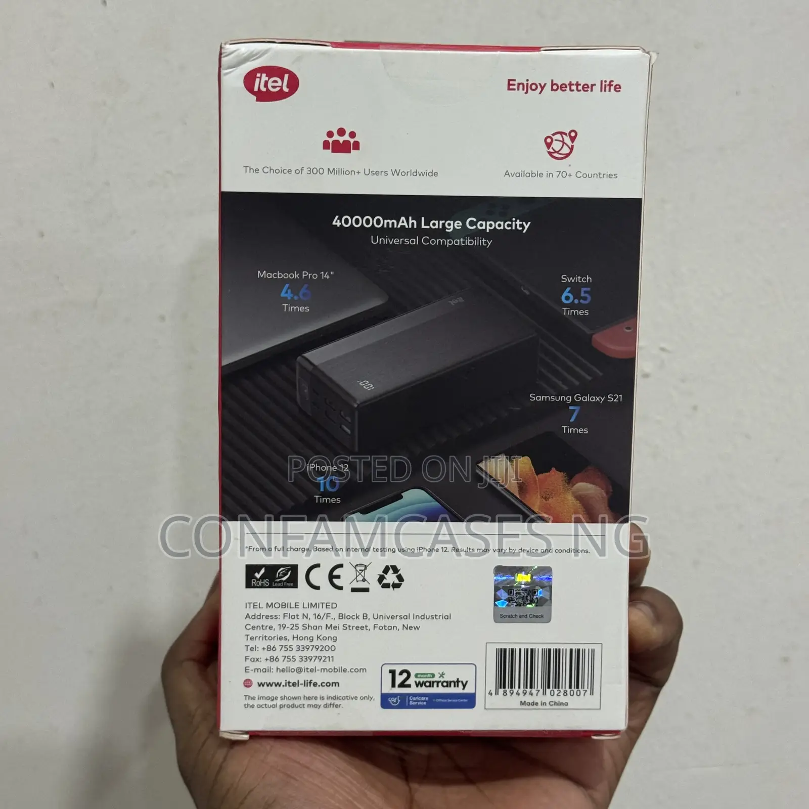 Itel 40000mah 22.5w Fast Charging Power Bank