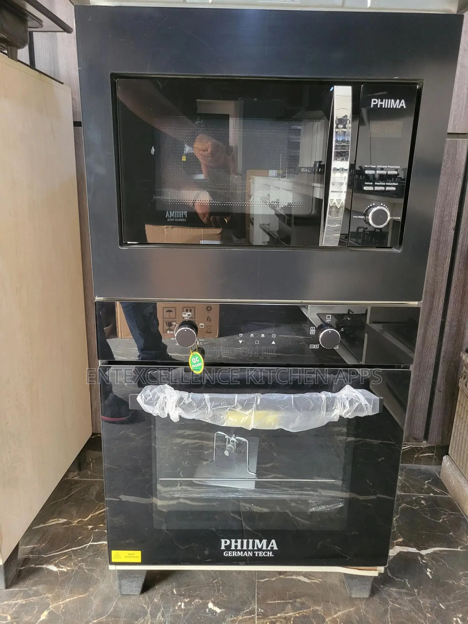 Phiima 60cm Gas and Electric Built in Ovens and Microwave