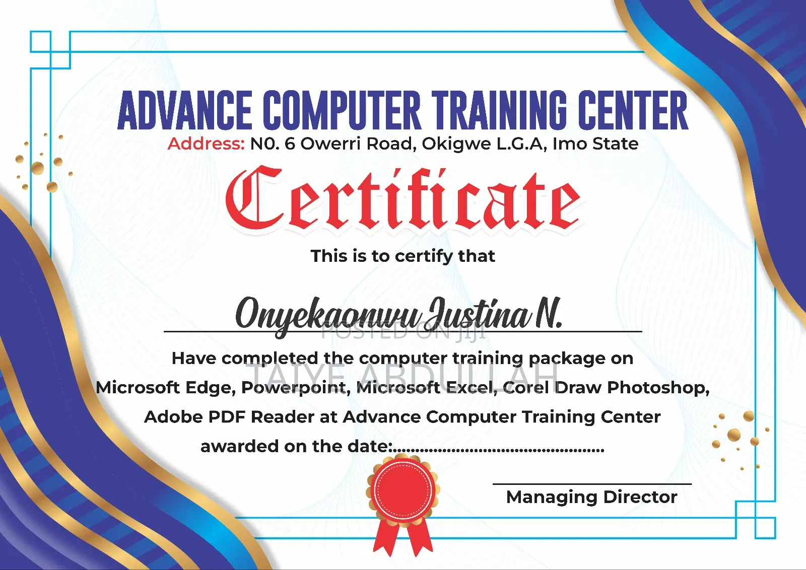 Certificate Design and Print